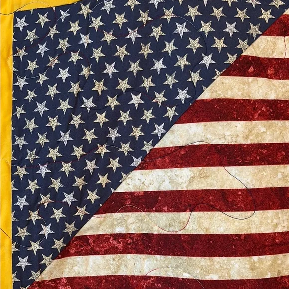Patriotic Red, White, & Blue Flag Quilt